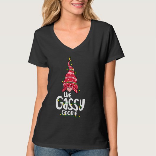 De Gassy Gnome Family Matching Group kerstmis T-shirt (Voorkant)