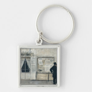 De gasten wachten op de bruiloft-ceremonie sleutelhanger