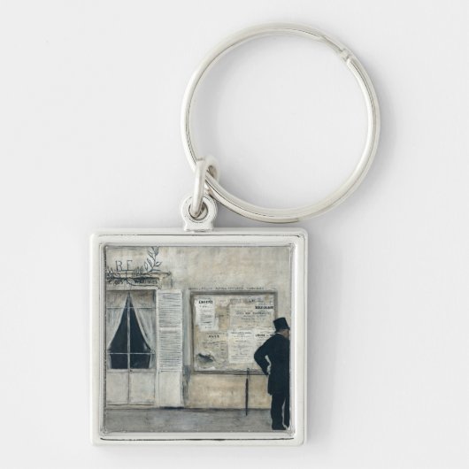 De gasten wachten op de bruiloft-ceremonie sleutelhanger (Voorkant)