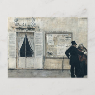 De gasten wachten op de huwelijksceremonie briefkaart