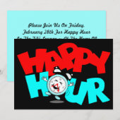 De gastheer nodigt het Van het thema van het Happy Kaart (Voorkant / Achterkant)