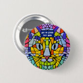 De Gastheer van de Partij van het kat met eigen te Ronde Button 5,7 Cm (Voorkant /achterkant)