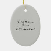 De gastheer van Kerst Presenteerde met Schuifje Keramisch Ornament (Achterkant)