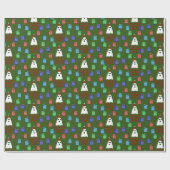 De gastheer van Kerstmis presenteert grappig Cadeaupapier (Vlak)