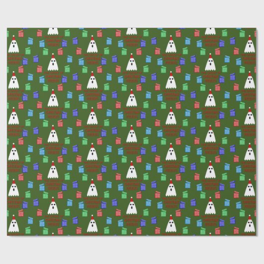 De gastheer van Kerstmis presenteert grappig Cadeaupapier (Vlak)