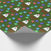 De gastheer van Kerstmis presenteert grappig Cadeaupapier (Hoek)