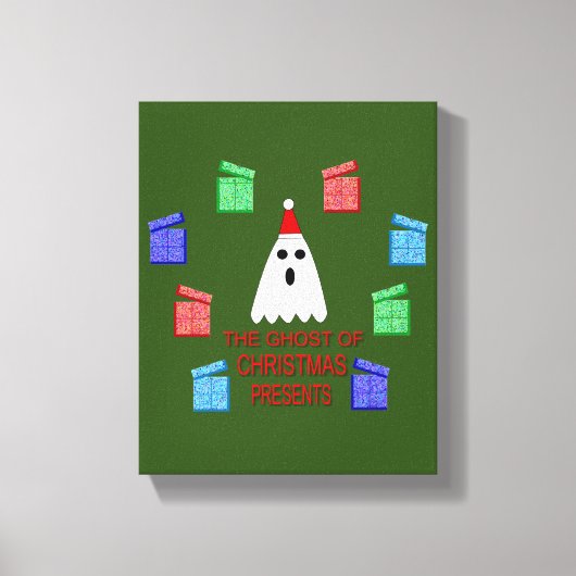 De gastheer van Kerstmis presenteert grappig Canvas Afdruk (Voorkant)