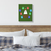 De gastheer van Kerstmis presenteert grappig Canvas Afdruk (Insitu (Slaapkamer))
