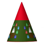 De gastheer van Kerstmis presenteert grappig Feesthoedjes (Voorkant)