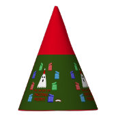 De gastheer van Kerstmis presenteert grappig Feesthoedjes (Rechts)