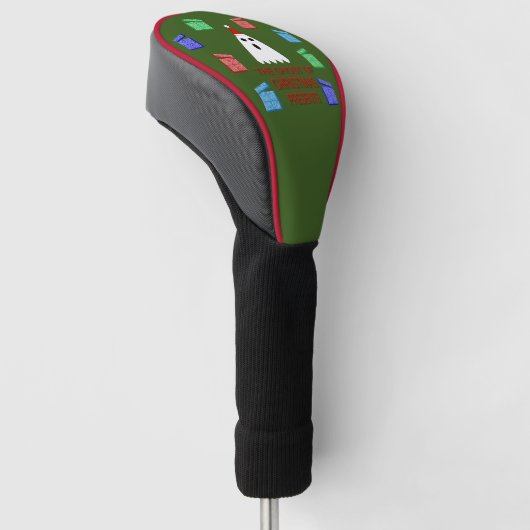 De gastheer van Kerstmis presenteert grappig Golfheadcover