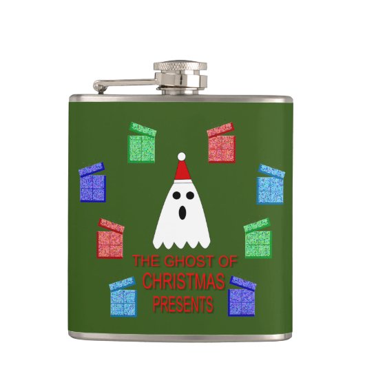 De gastheer van Kerstmis presenteert grappig Heupfles (Voorkant)
