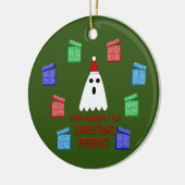 De gastheer van Kerstmis presenteert grappig Keramisch Ornament (Links)