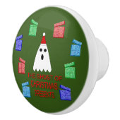 De gastheer van Kerstmis presenteert grappig Keramische Knop (Rechts)