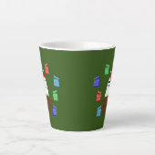 De gastheer van Kerstmis presenteert grappig Latte Mok (Voorkant)