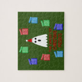 De gastheer van Kerstmis presenteert grappig Legpuzzel (Verticaal)