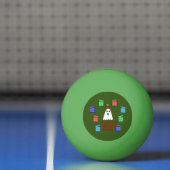 De gastheer van Kerstmis presenteert grappig Pingpongbal (Net)
