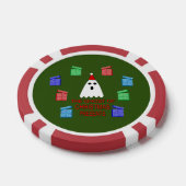 De gastheer van Kerstmis presenteert grappig Poker Chips (Enkel)