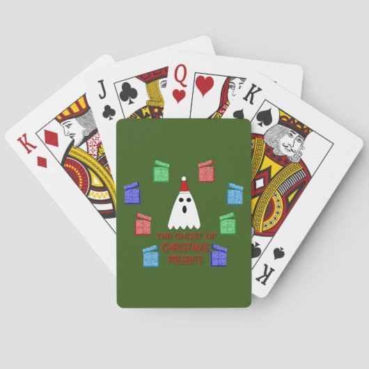 De gastheer van Kerstmis presenteert grappig Pokerkaarten (Achterkant)