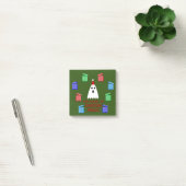 De gastheer van Kerstmis presenteert grappig Post-it® Notes (Kantoor)