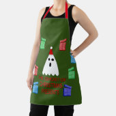 De gastheer van Kerstmis presenteert grappig Schort (Insitu)