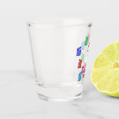 De gastheer van Kerstmis presenteert grappig Shot Glas (Links)