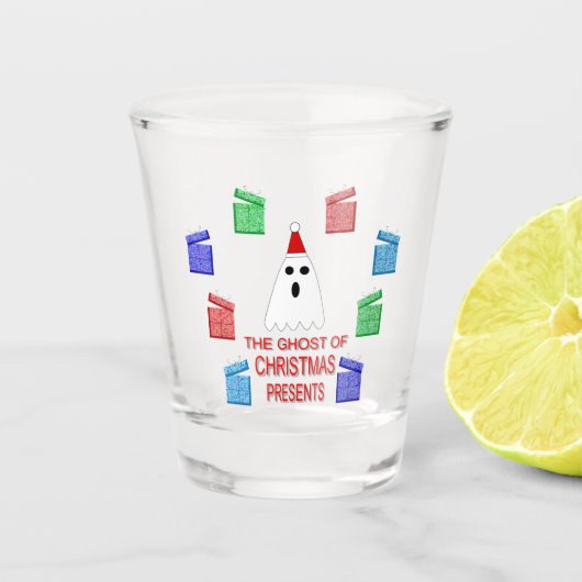 De gastheer van Kerstmis presenteert grappig Shot Glas (Voorkant)