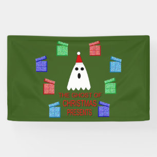 De gastheer van Kerstmis presenteert grappig Spandoek