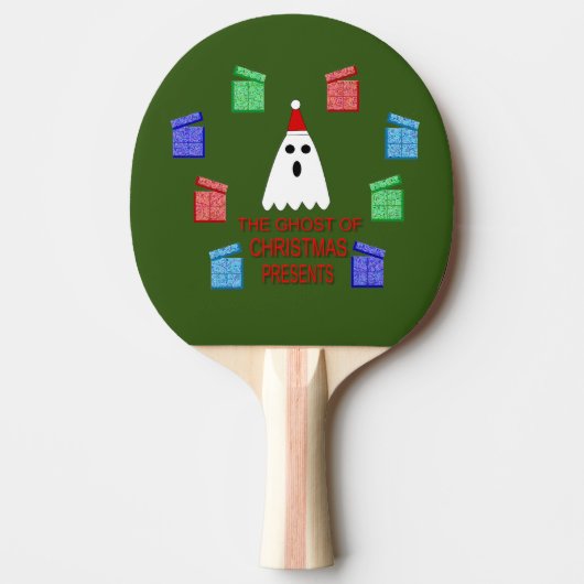 De gastheer van Kerstmis presenteert grappig Tafeltennisbatje (Voorkant)