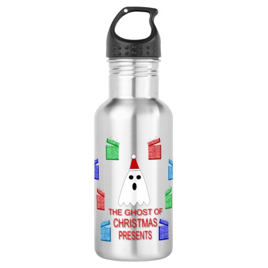 De gastheer van Kerstmis presenteert grappig Waterfles (Voorkant)