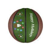 De gastheer van Kerstmis stelt grappige Douane voo Basketbal (Verticaal)