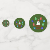 De gastheer van Kerstmis stelt grappige Douane voo Confetti (Achterkanten)