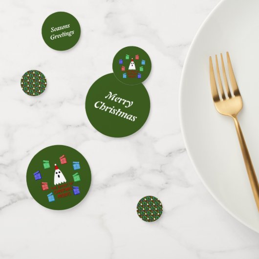 De gastheer van Kerstmis stelt grappige Douane voo Confetti (Groep)