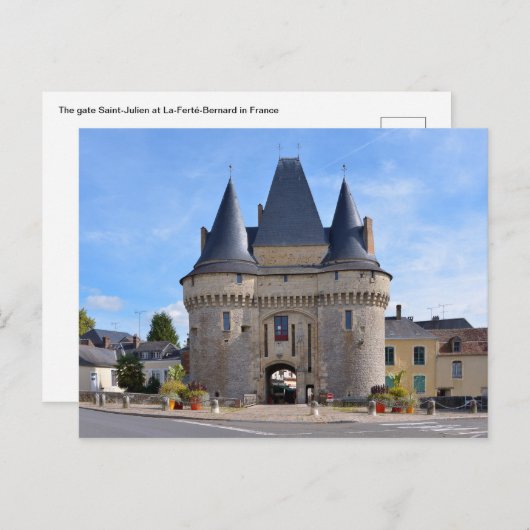 De gate Saint-Julien in La-Ferté-Bernard in Frankr Briefkaart (Voorkant / Achterkant)