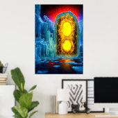 De gateway aan de andere kant | AI Art Poster (Thuiskantoor)