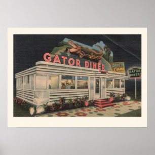 De Gator Diner-afdruk Poster