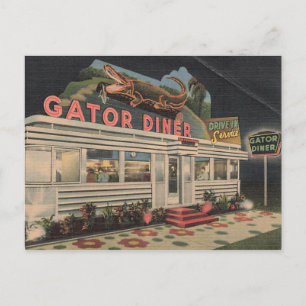 De Gator Diner Vintage Prentbriefkaart Briefkaart