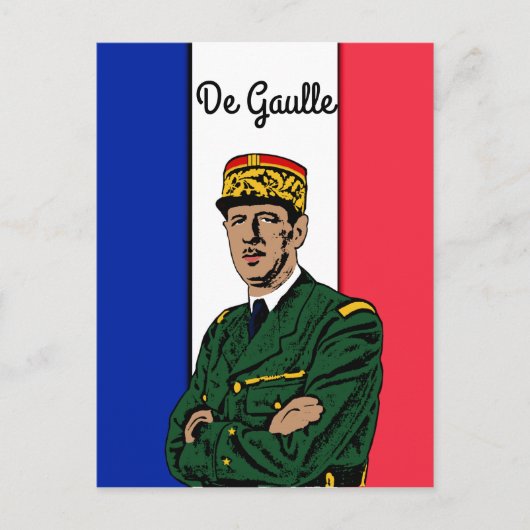 De Gaulle Briefkaart (Voorkant)