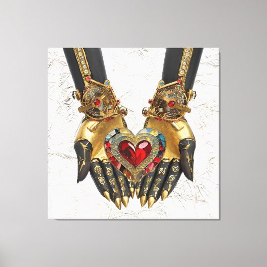 De gave - Hart in handen Canvas Afdruk (Voorkant)