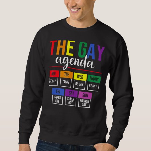 De Gay Agenda Pride LGBT Trui (Voorkant)