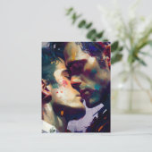 De Gay Lovers Kiss Briefkaart (Staand voorkant)