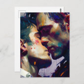 De Gay Lovers Kiss Briefkaart (Voorkant / Achterkant)