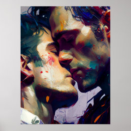 De Gay Lovers Kiss Poster