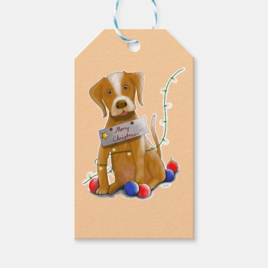 DE/GB Geschenkanhänger Hund/Gift tag dog Cadeaulabel (Voorkant)