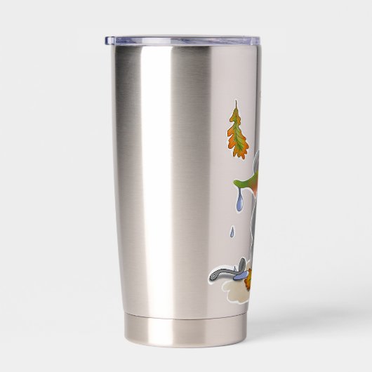 DE/GB Thermobecher/Thermal mug Herbst/Fall Maus Geïsoleerde Drinkbeker (Rechts)