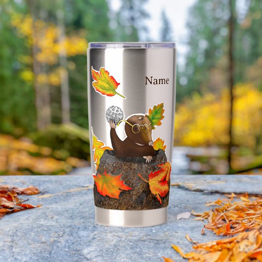 DE/GB Thermobecher/Thermal mug Maulwurf/Mole Geïsoleerde Drinkbeker (Buiten (Gedraaid)  )