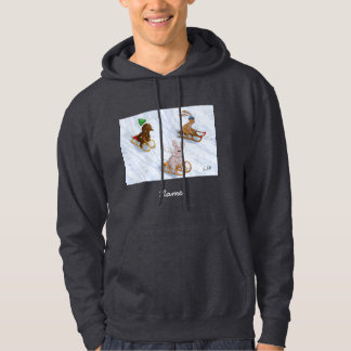 DE/GB Winterhoodie rodeln/Winter hoodie sledding