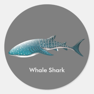 De geanimeerde Haai van de Walvis Ronde Sticker