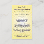 De geascendeerde meester Jezus Christus Contactkaartje (Achterkant)