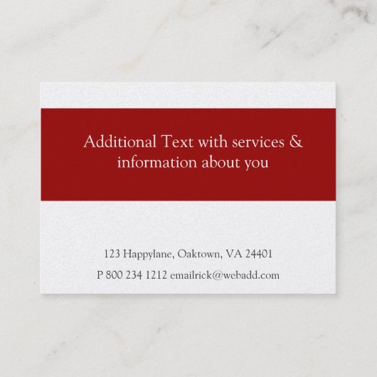 De geavanceerde Carpenter Builder Red Hammer Visitekaartje (Achterkant)